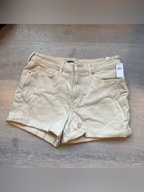 Old Navy Cream High-Rise Denim Shorts